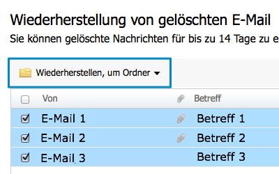 Bild: Jimdo Webmail E-Mail Wiederherstellen