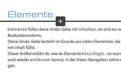 Bild: Inhalte hinzufügen