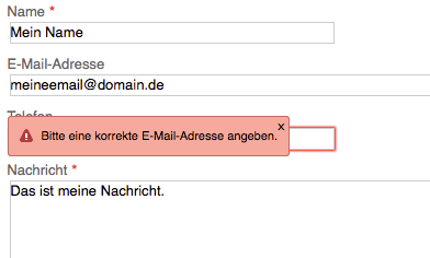 Bild: Formular-Element Versandbestätigung