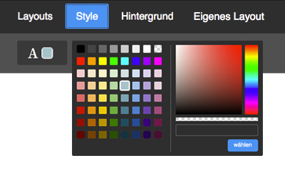 Bild: Style-Optionen Links