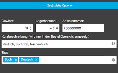 Bild: tags in der Produktübersicht
