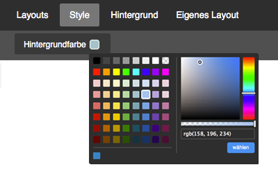 Bild: Style-Optionen Hintergrundfarbe