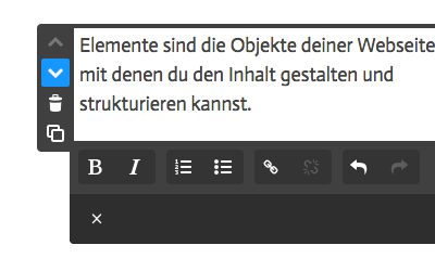 Bild: Element verschieben