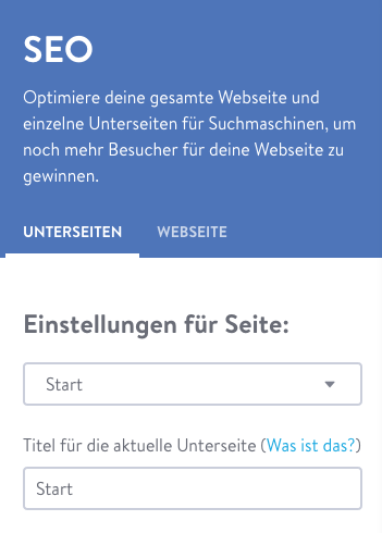 Jimdo-Bild: Individueller Seitentitel