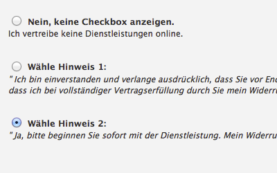 Jimdo-Shop Widerruf, AGB, etc.
