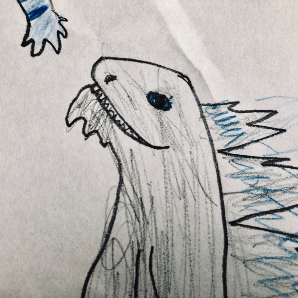 子供は先生！ゴジラを描きわける小1の絵 - Takebon Studio