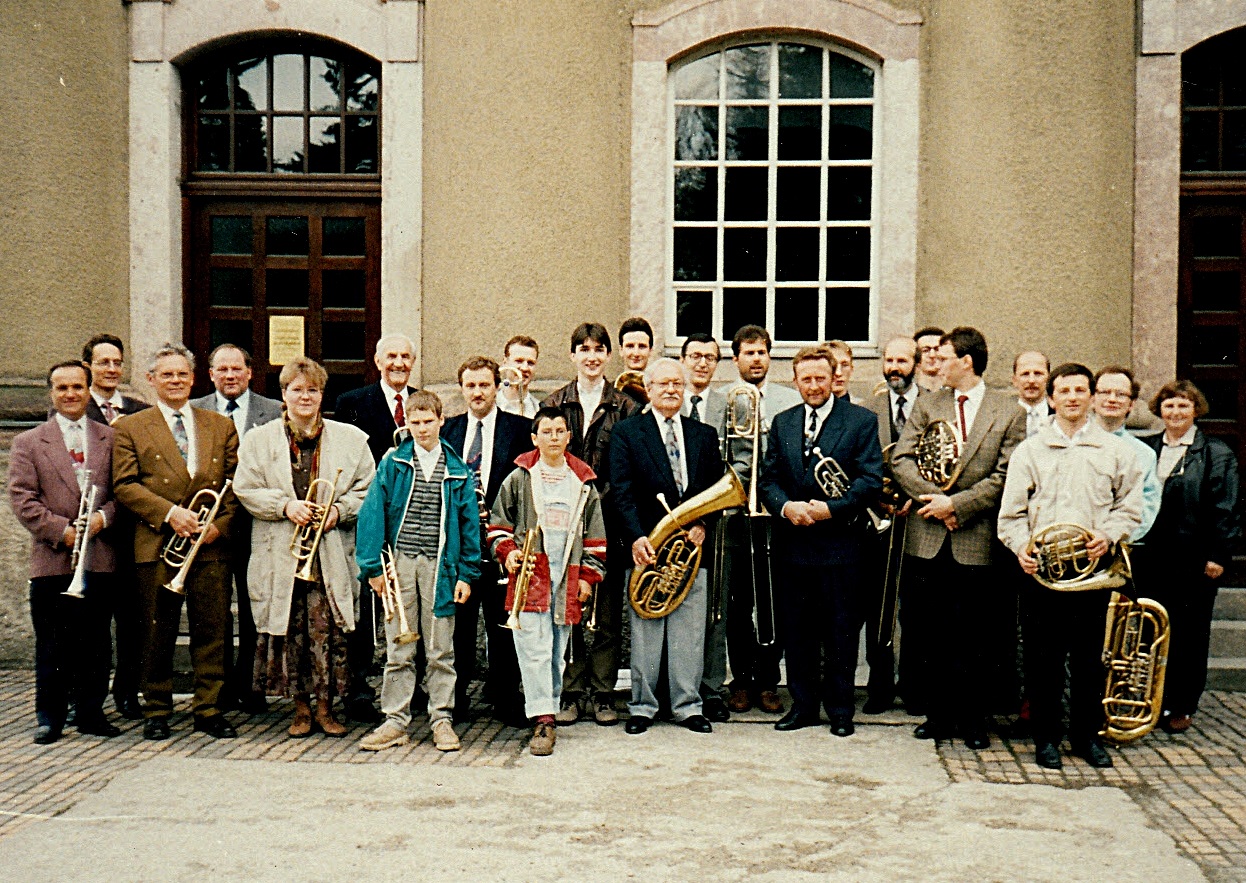 1996: 50 Jahre Posaunenchor Erfenschlag (1992 wurde der Kirchsaal in Erfenschlag aufgegeben, beide Chöre wurden zusammengelegt)
