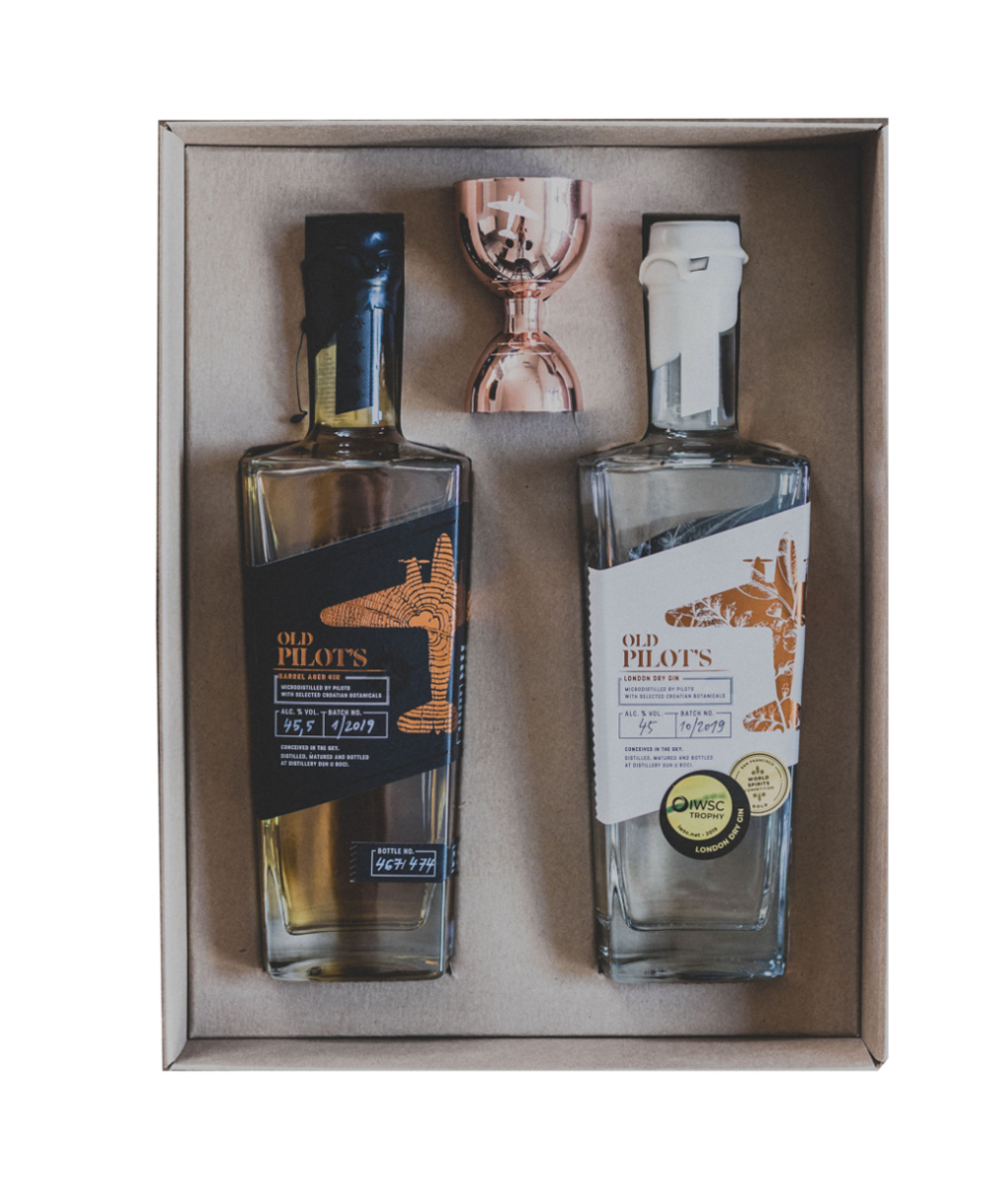 Old Pilot's Gin & Barrel Aged Geschenkpaket Kroatische Weine