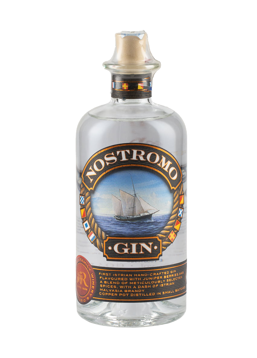 Rossi Nostromo Gin Gin aus Kroatien Kroatische Weine, Olivenöle und