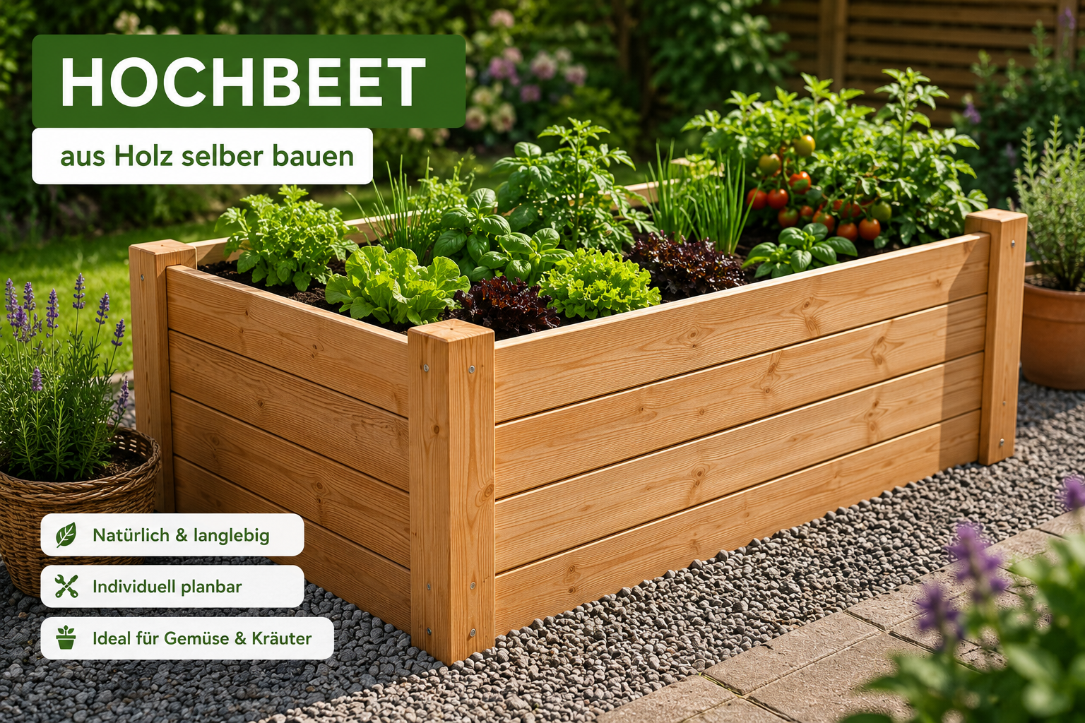 DIY Hochbeet aus Holz