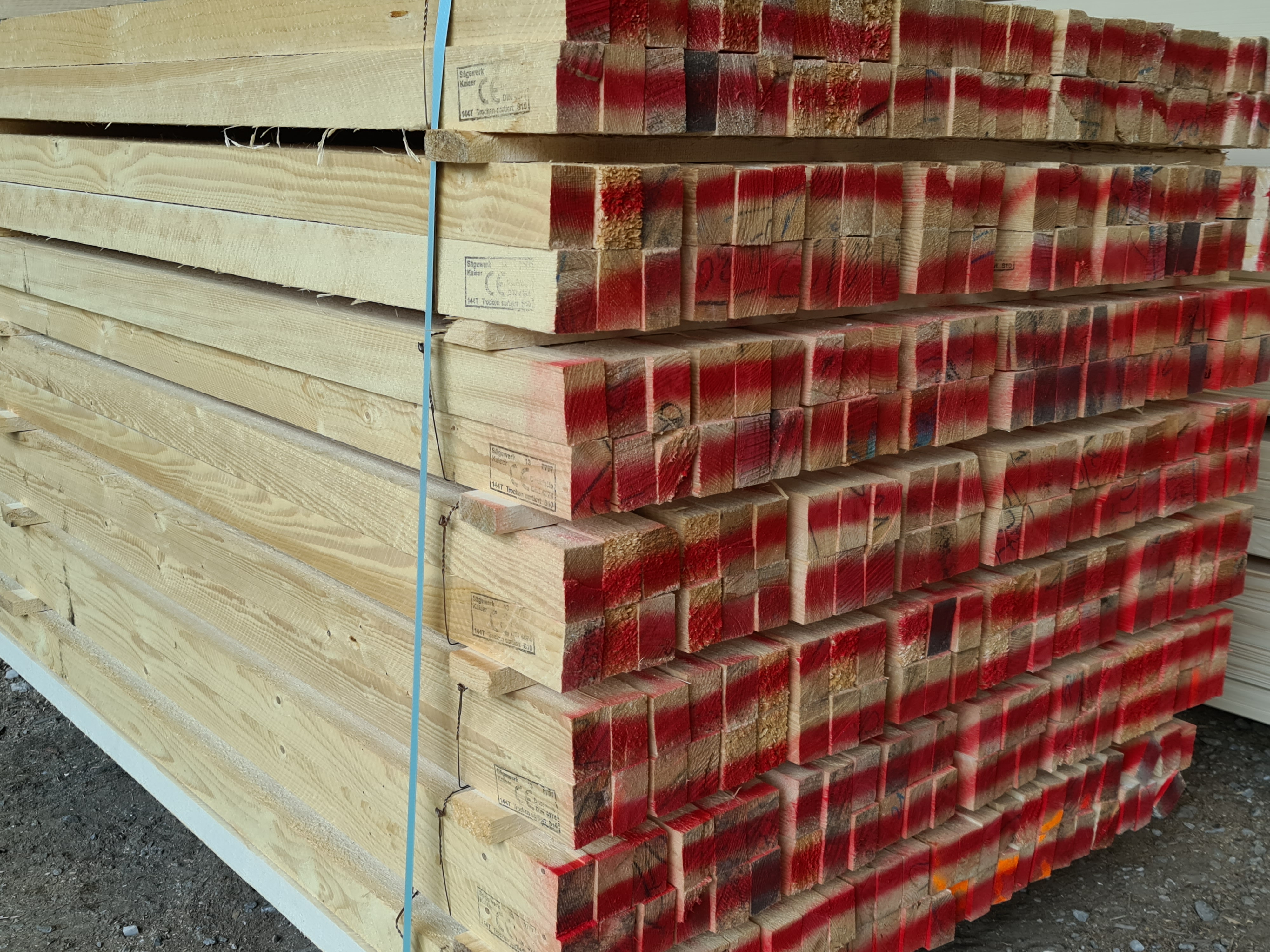 S10 Dachlatten 40 × 60 mm aus Fichte/Tanne