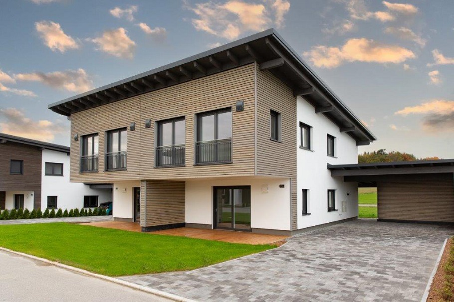 Fassade Easy Rhombus® Blackline Classic Basalt Nordic