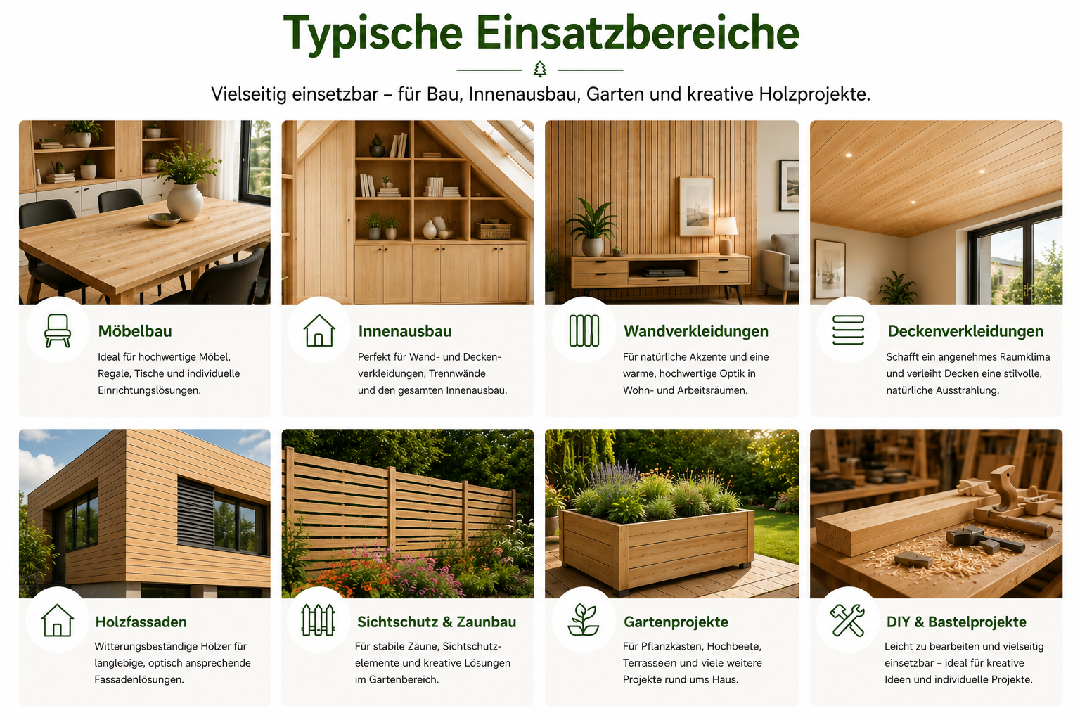Typische Einsatzbereiche für Hobelware