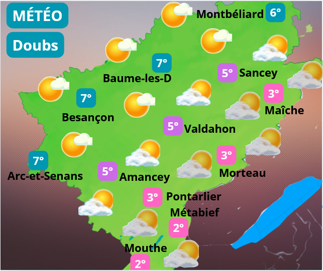 MÉTÉO POUR LE DOUBS