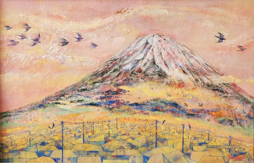 　　　　　「みんなの羊蹄山」　　　　日本画