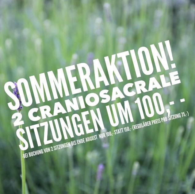 Sommeraktion- craniosacrale Körperarbeit