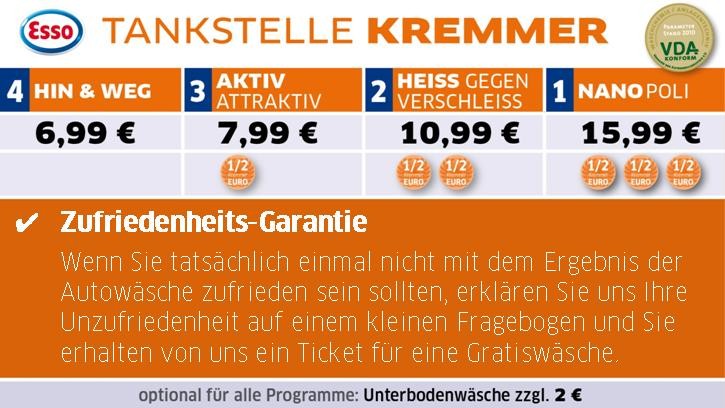 Keiner Wascht Feiner Esso Tankstelle Kremmer