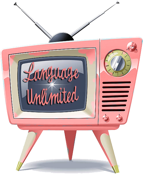 'Video tutorial' on the screen of an old vintage pink TV