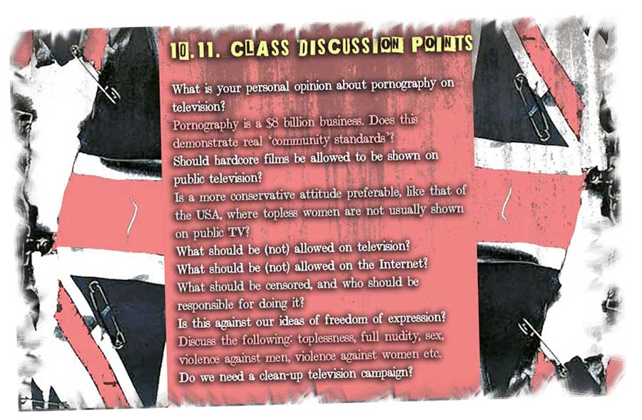 10.11 Class discussion about the mature entertainment industry