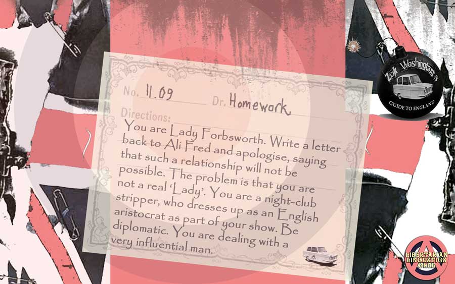 10.11 Homework writing exercise for students of English 
