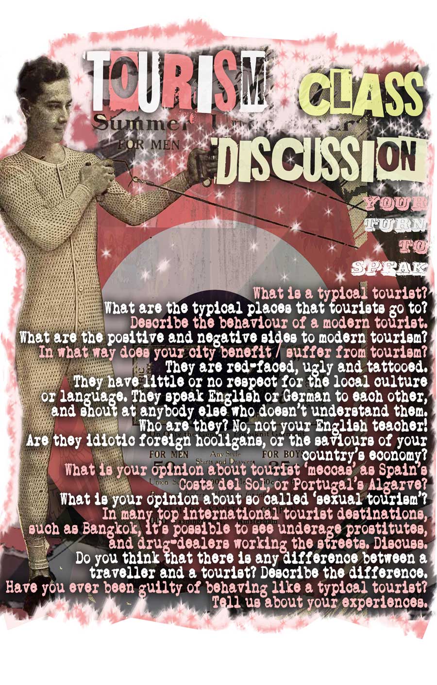 Infographic for classroom discussion about the tourism industry