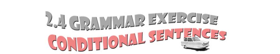 Heading '2.4 Grammar conditional sentences'