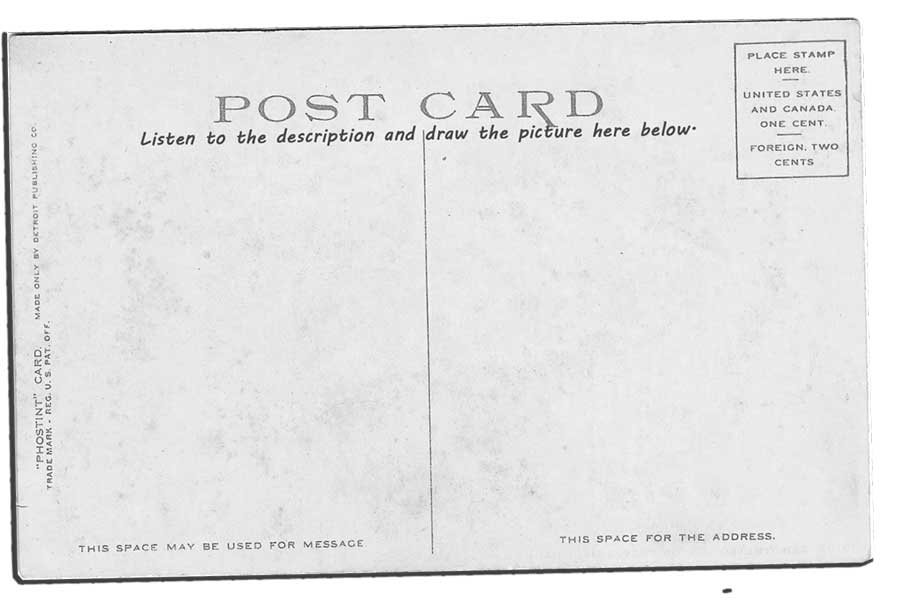 Blank vintage British postcard for decorative purposes