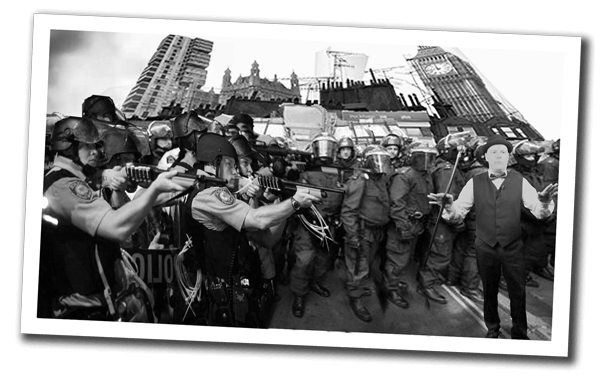 ZakWashington 'helping' the police calm a crowd!