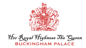Funny Buckingham Palace and Queen logo