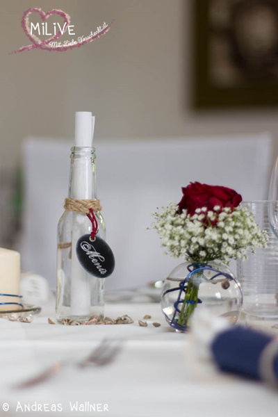 Stampin' Up Hochzeit Flaschenpost Menükarte