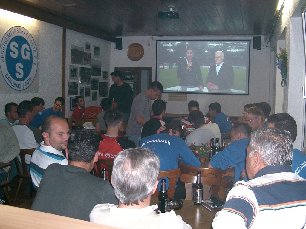 Franz Beckenbauer zu Gast im Vereinsheim. 