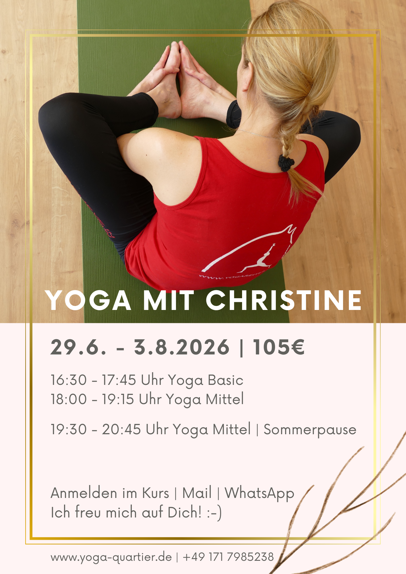 Ab 29.6.2026 Sommerkurs mit Christine