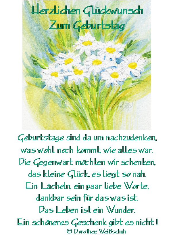 Geburtstag D Weissschuhs Webseite