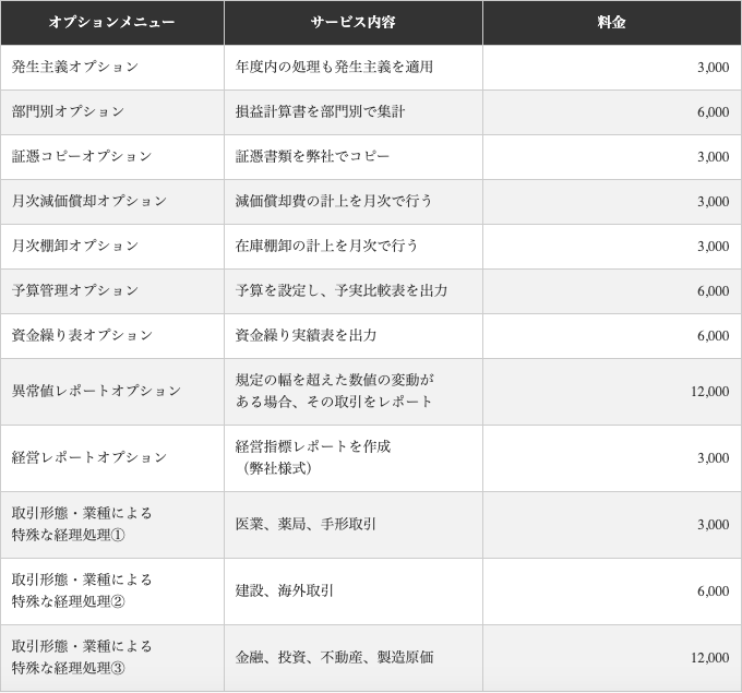 記帳代行オプション2
