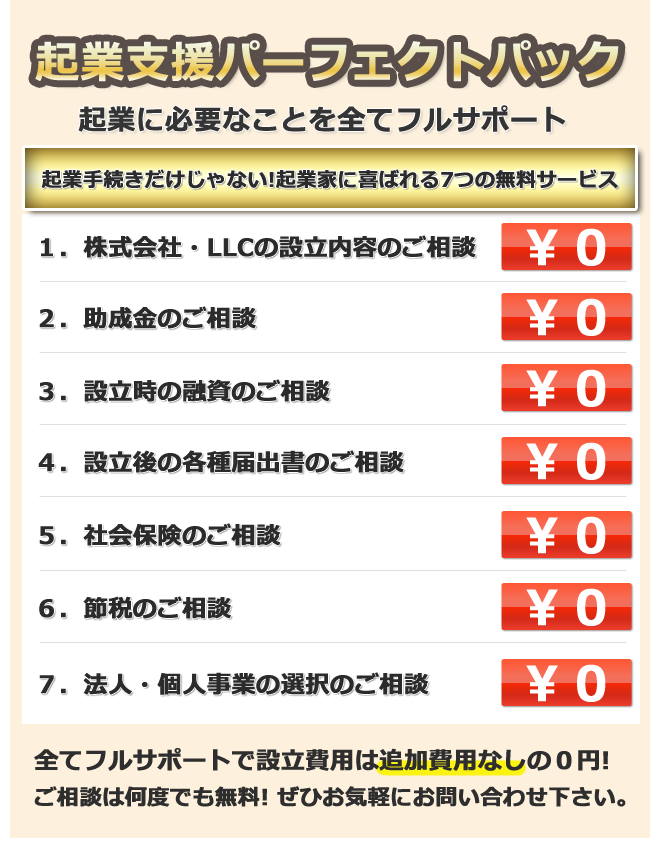 起業支援パーフェクトパック