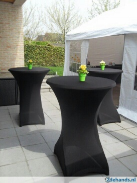 biertafel klaptafel partytafel hangtafel met of zonder omslag rok te huur nieuw vennep