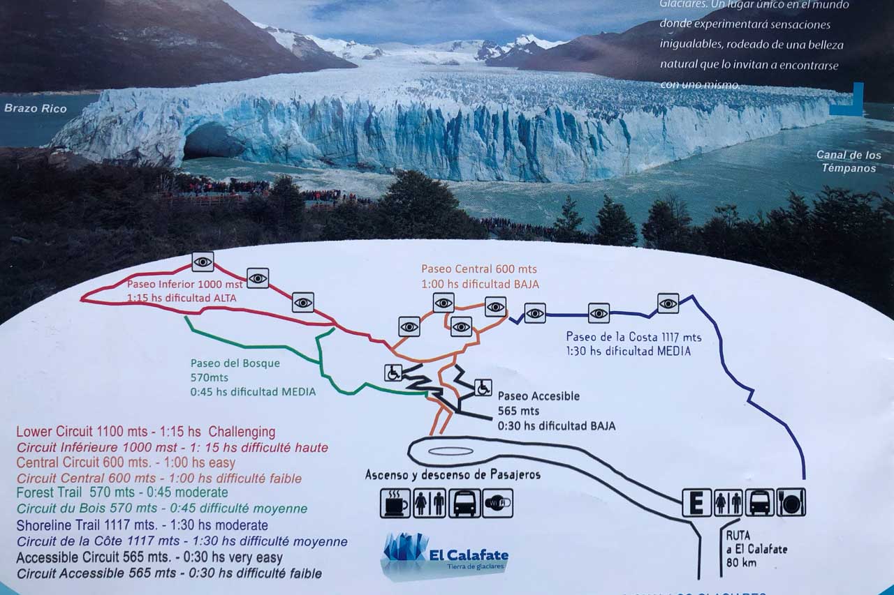 Rundwege Perito Moreno Gletscher 