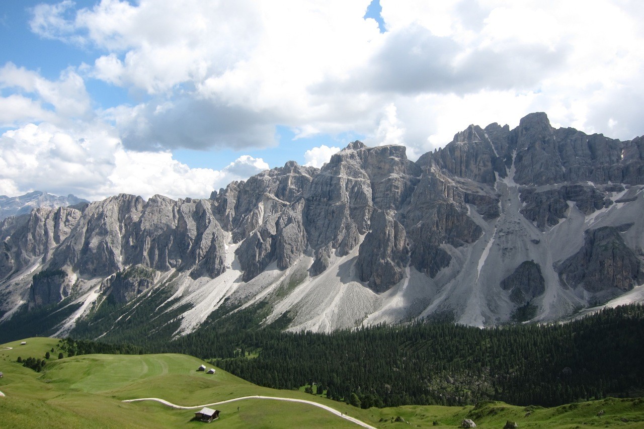 Panorama am Kreuzjoch beim Aufstieg zur Schlüterhütte