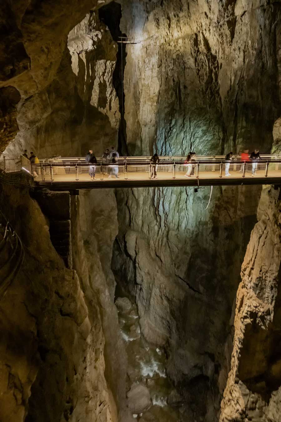 Brücke Canyon Škocjan Höhlen Slowenien