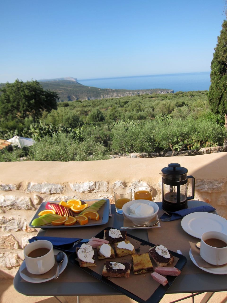 Außergewöhnlich gut das Frühstück im Antares Hotel Areopoli,  Mani Peloponnes