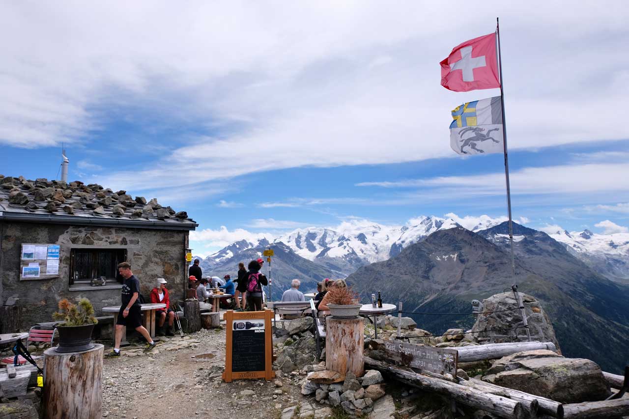 Blick in die Bernina-Alpen von der Segantinihütte