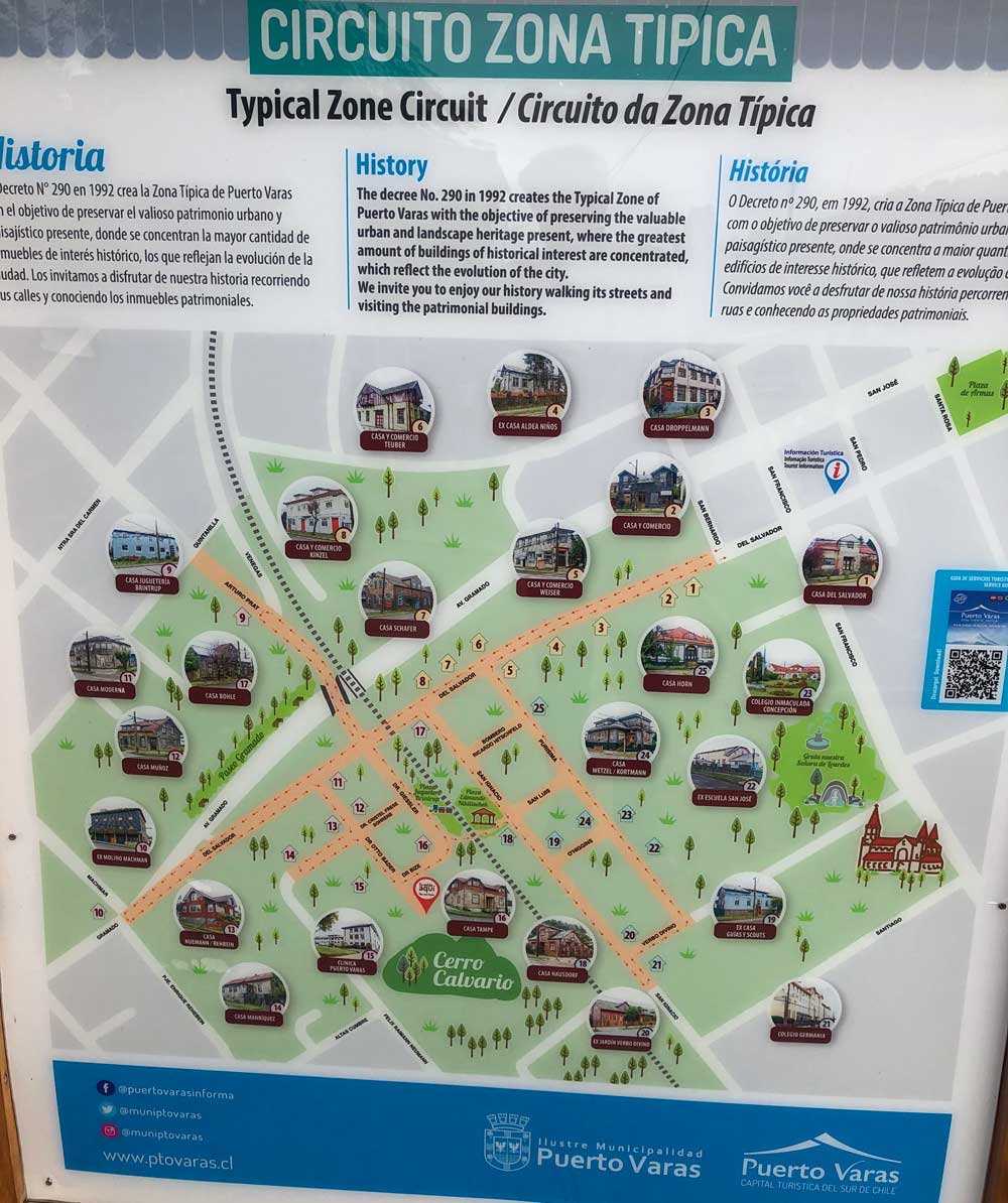 Stadtplan Circuito Zona Tipica Puerto Varas