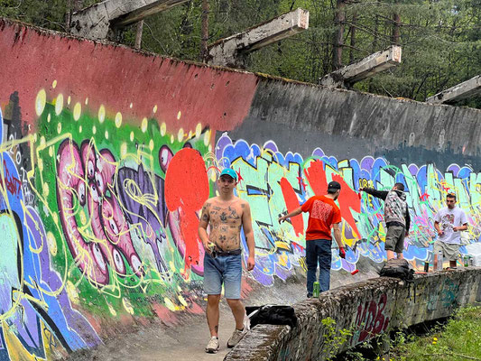 Graffiti Bobbahn Sarajevo