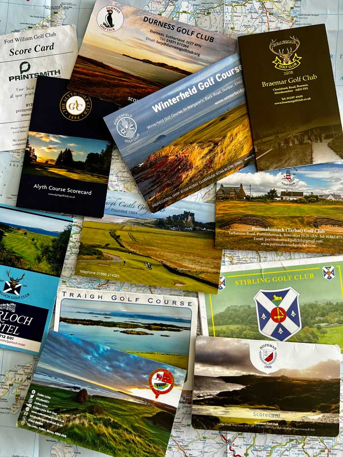 Golf Scorecards Scotland