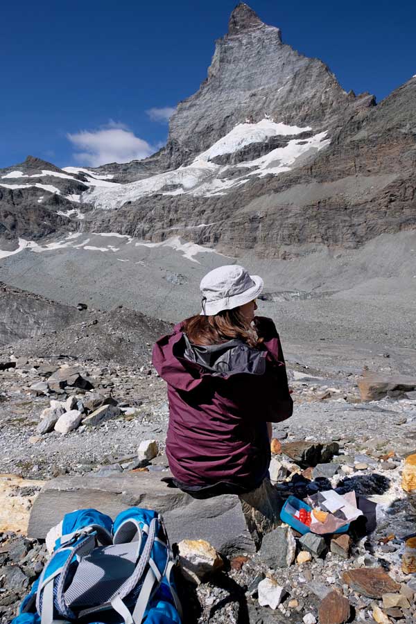 Picknick auf dem Glacier Trail mit Matterhornblick