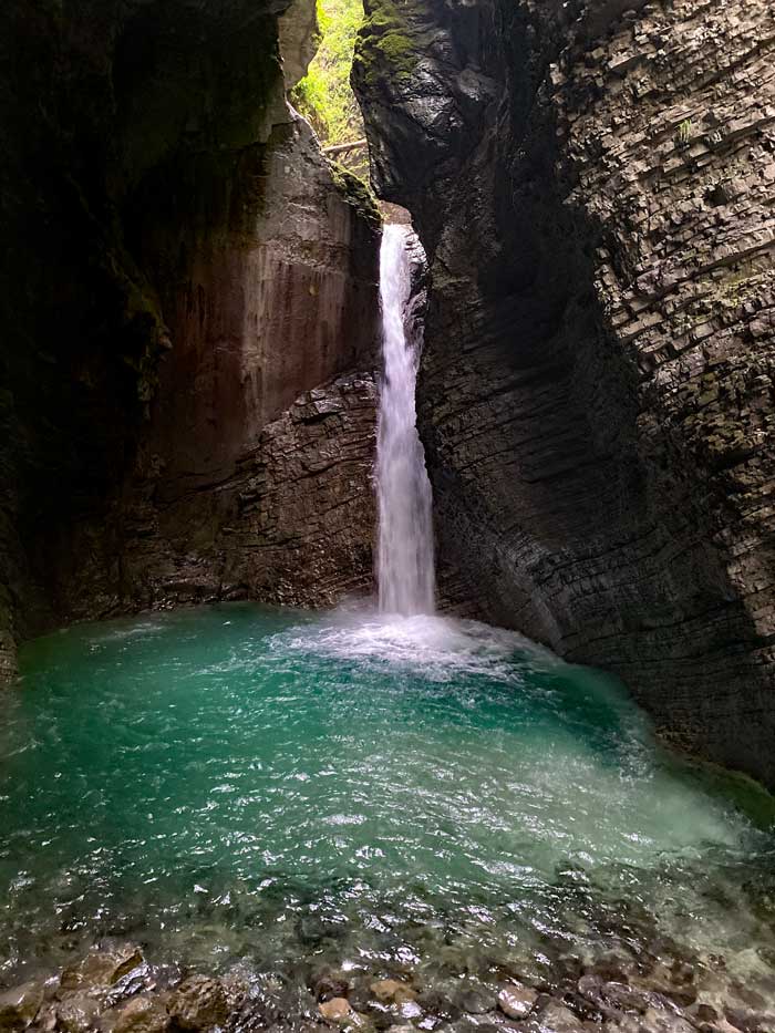 Kozjak Wasserfall Slowenien