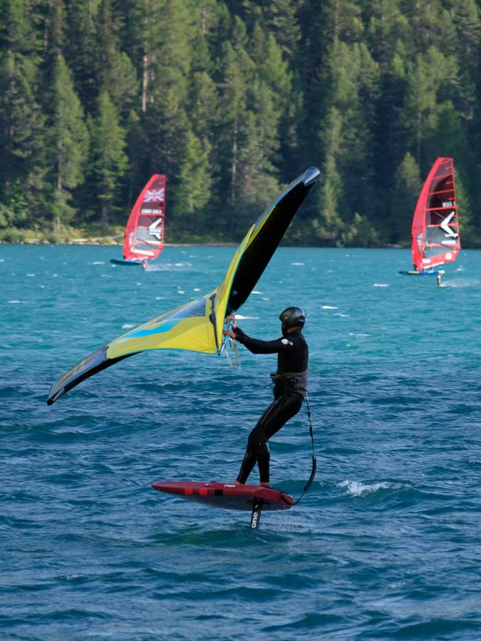 Segel Surfen Engadinwind St. Moritz Silvaplanersee