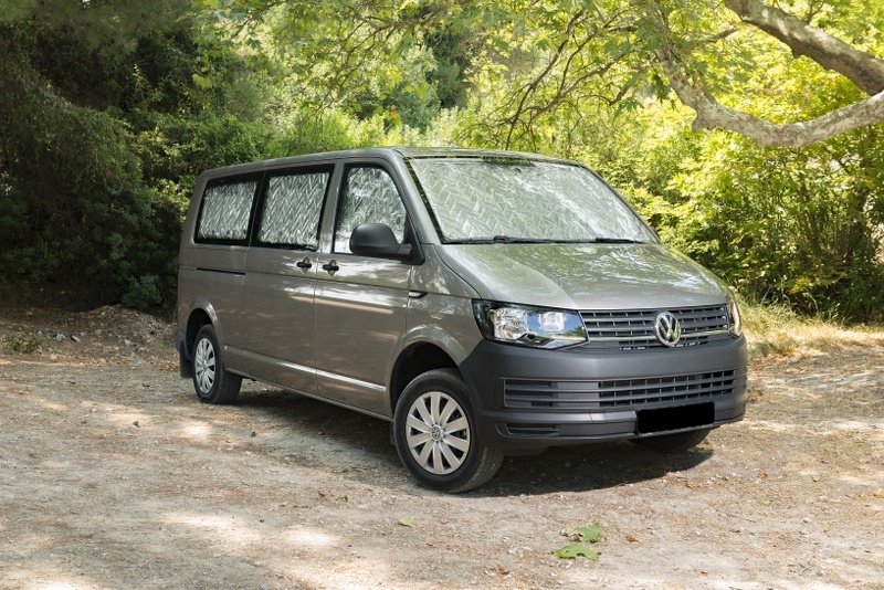 Thermoschutz außen Fahrerhausscheiben mit Seitenfenster Volkswagen VW T4