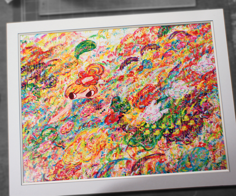 ロッカクアヤコ氏版画作品の額装 劣化対策を念頭に構成材料に
