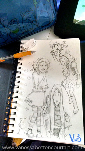 sketches drawing character design graphic novel wips sketchbook anime style